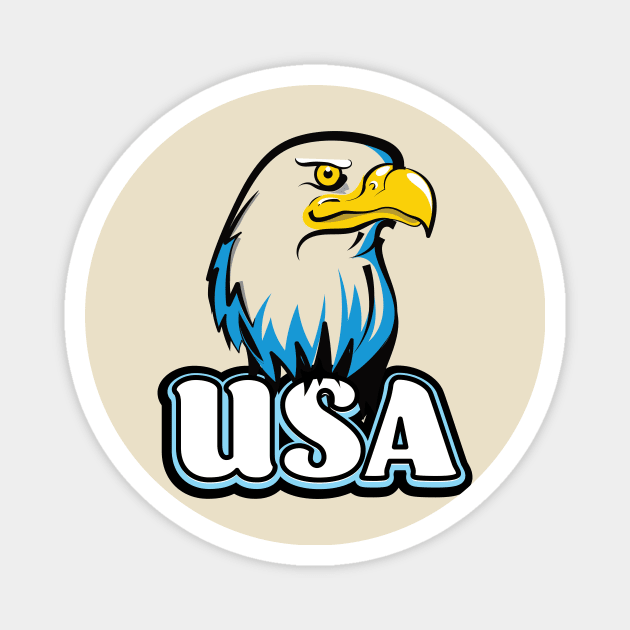 USA Bald Eagle Magnet by nickemporium1